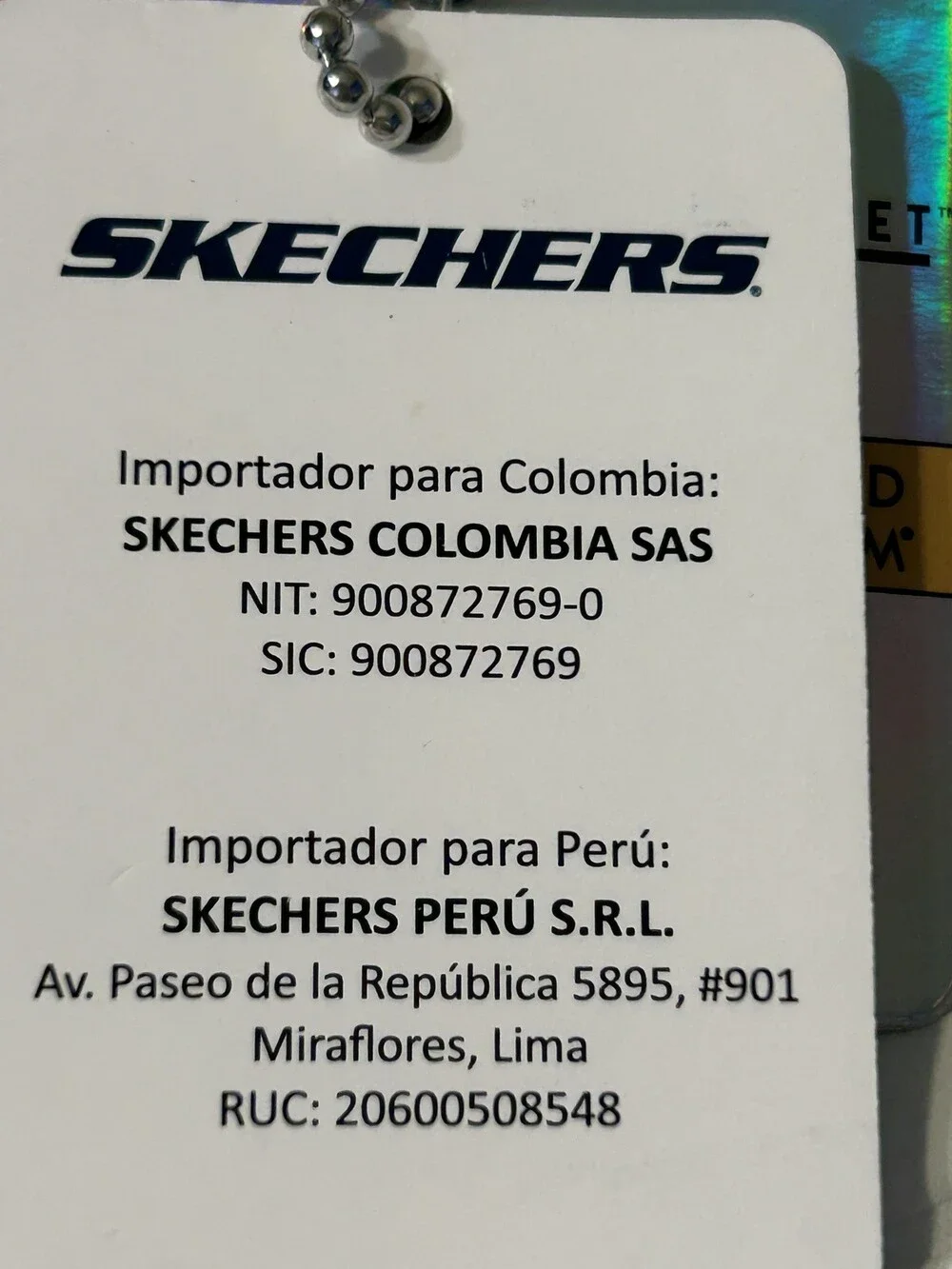 Skechers box does